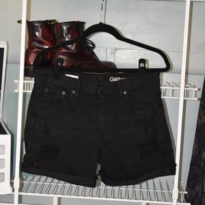 Gap black jean shorts